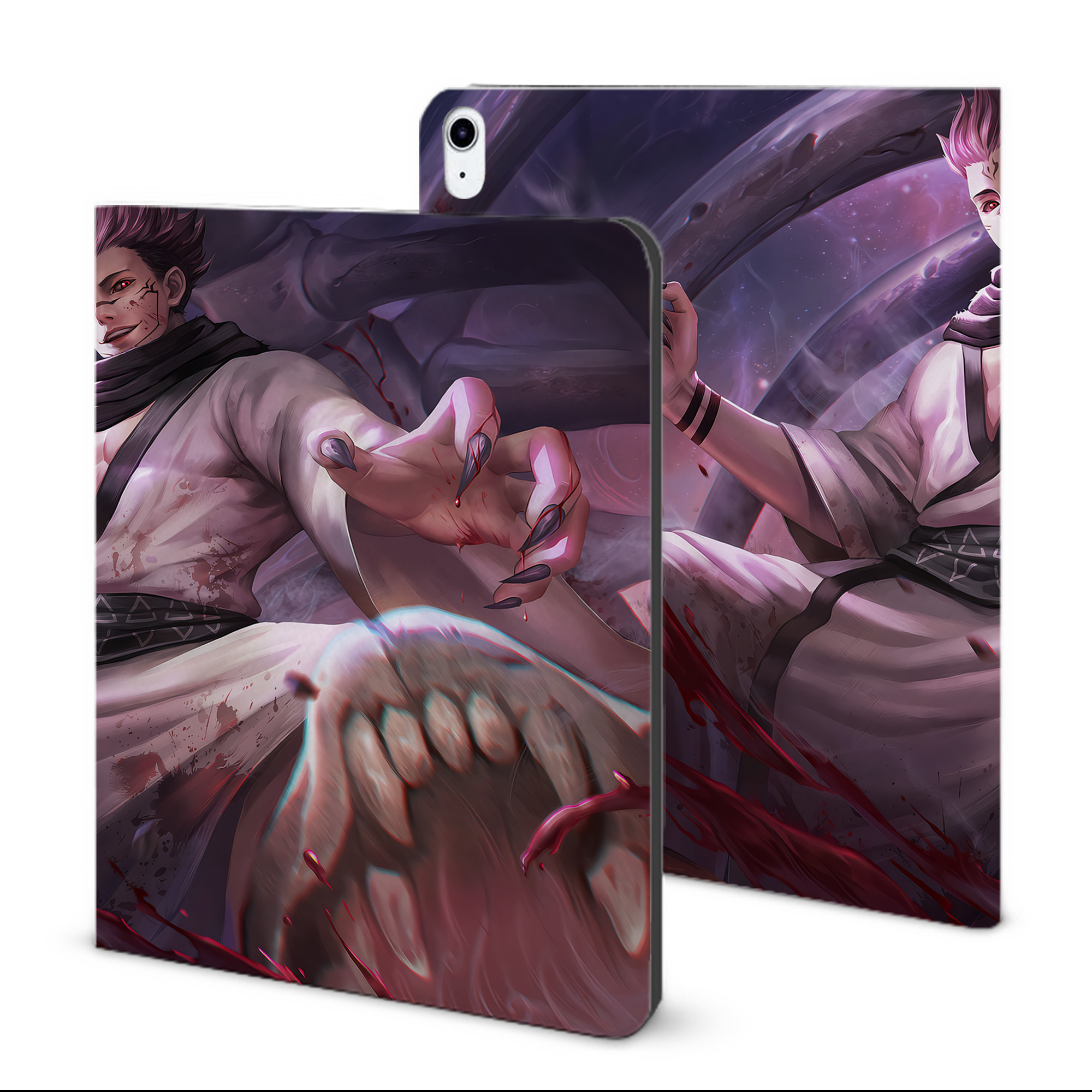 （画像用） 呪術廻戦 Jujutsu Kaisen IPad ケース ブック型 PUレザー TPU 耐衝撃 軽量 薄型 ペン収納なし 全面保護 IPad 各モデル対応
